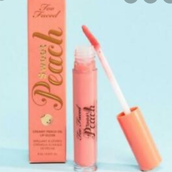🌟🧚♀️POPPIN PEACH Too Faced DISCONTINUED Creamy Peach Lip Oil NWOBOX - Picture 2 of 8